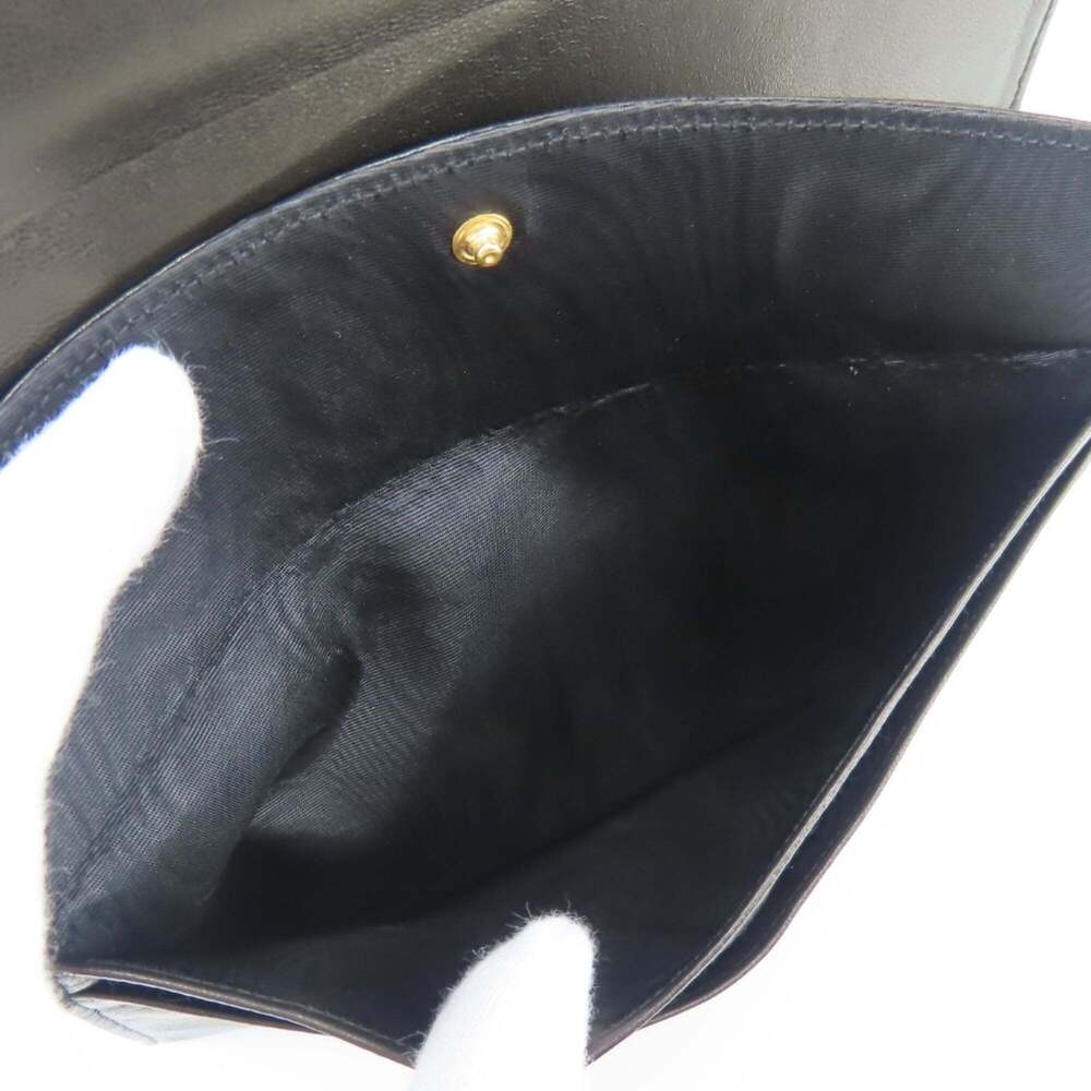 CHANEL Black Lambskin Leather Logo Wallet - Picture 16 of 16